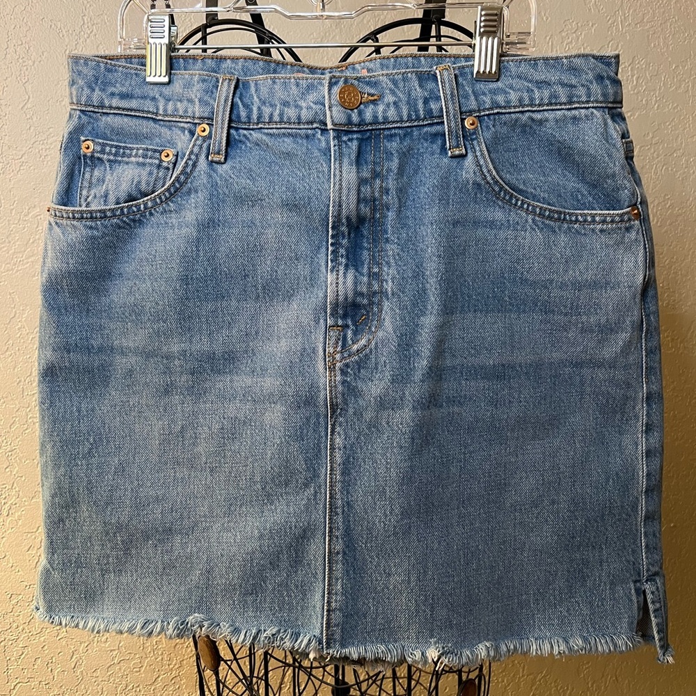 Mother Snacks Blue Denim Skirt